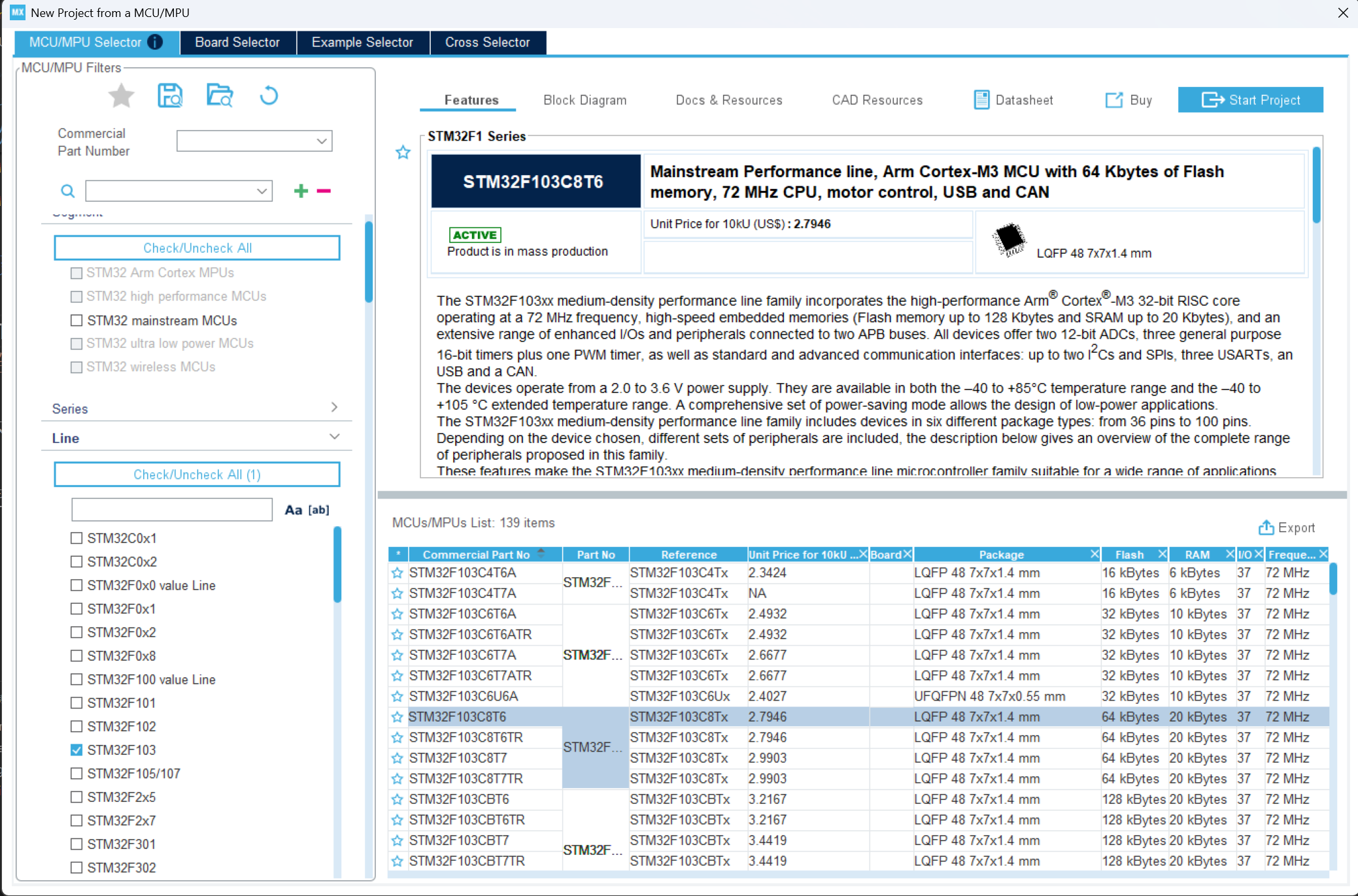 选择正确的芯片型号